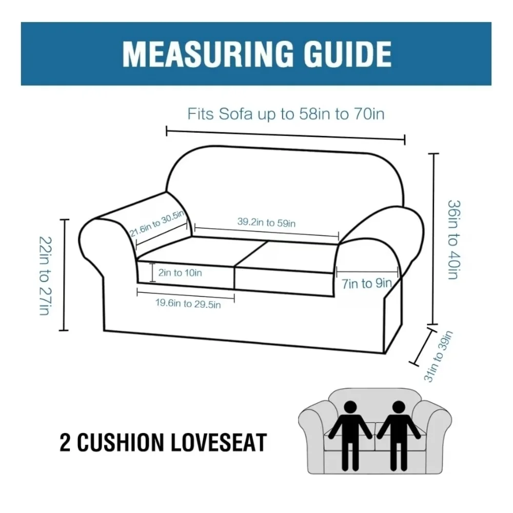 NEW in Package H.Versailtex Premium Stretch Sofa Cover - LOVESEAT